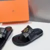 Hermès Women Black Leather Sandals product view 3