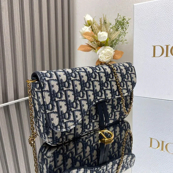 Dior Medium Saddle Pouch with Chain product view 2