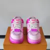 Louis Vuitton Men Pink Leather And Mesh Sneakers product view 2