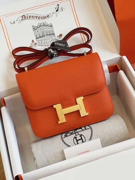 Hermès Constance Bag Epsom Gold Orange Handbags 19 cm product view 1