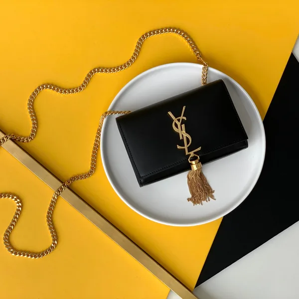 Saint Laurent Black Leather Small Kate Tassel Crossbody Bag product view 1