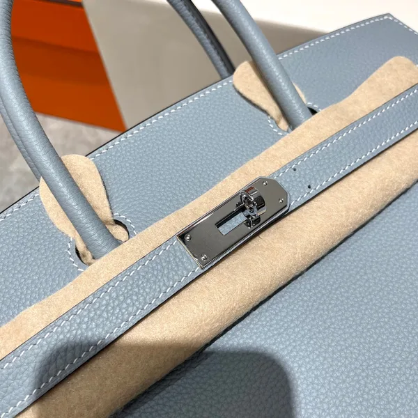 Hermès Birkin 30 cm Cloud Blue Togo Leather Silver Hardware Bag product view 10