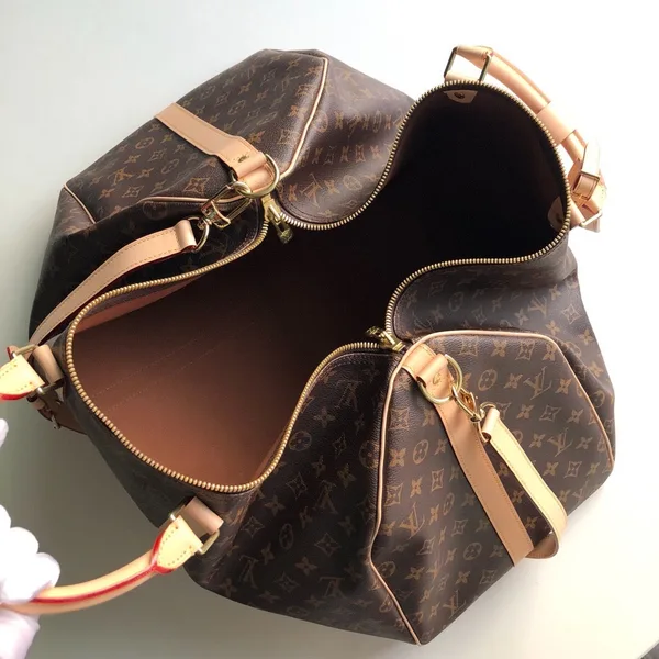 Louis Vuitton Monogram Canvas Keepall Bandoulière 55 Leather Duffle Bag product view 3