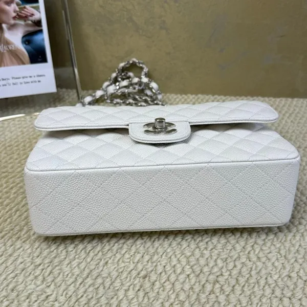 Chanel classic flap white small Bag product view 4