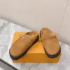 Louis Vuitton Women Brown Suede Mules product view 6