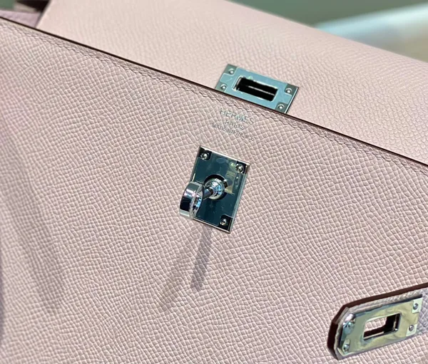 Hermès Kelly 25 cm In Epsom Mauve Epsom Silver Hardware Bag product view 4