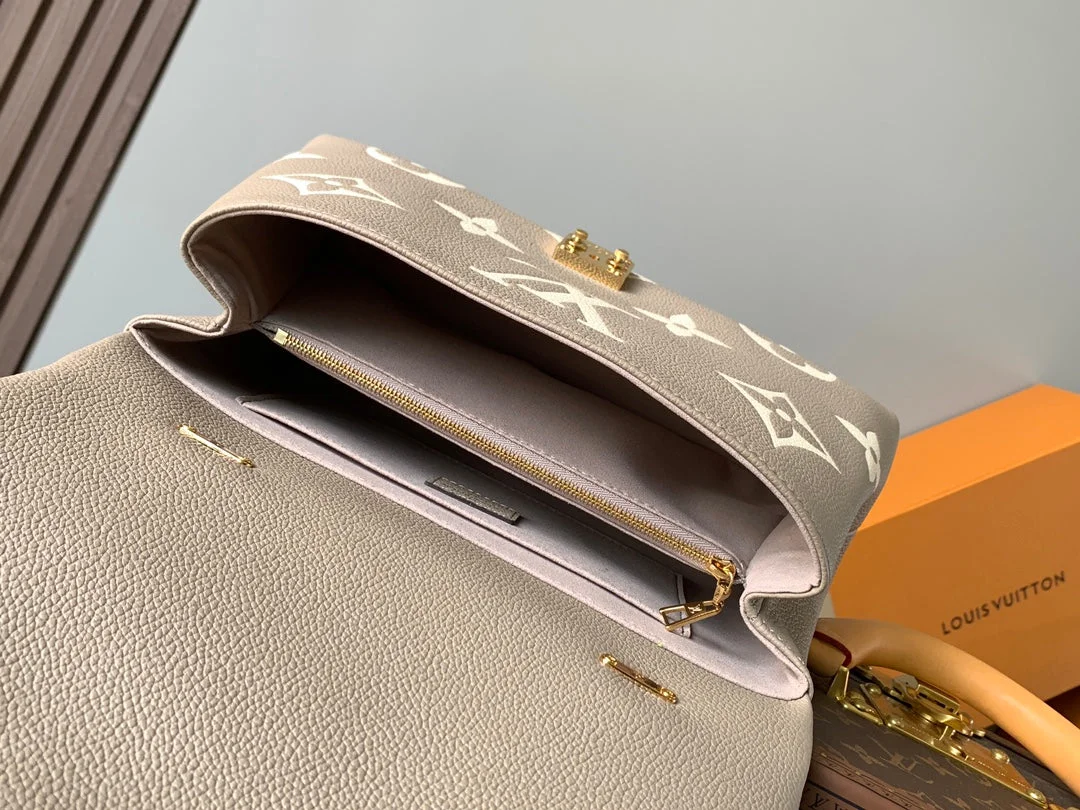 Louis Vuitton Madeleine 30 In Beige Monogram Calfskin Embossed Logo Bag product view 7
