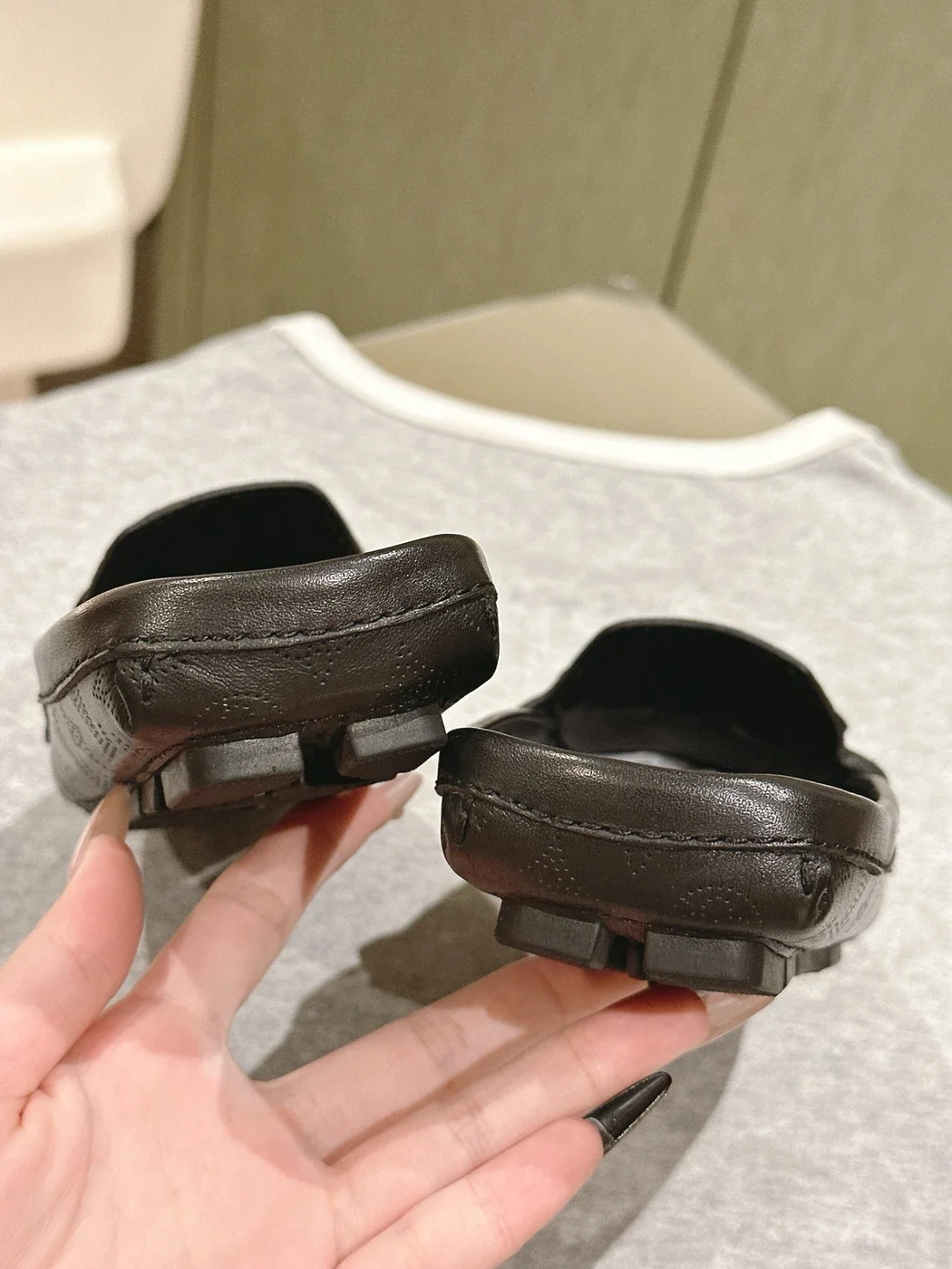 Louis Vuitton Women Black Leather Mules product view 2