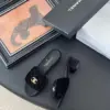 Chanel Women Black Quilted Velvet Slides product view 5