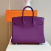 Hermès Birkin 25 Dark Purple Togo Leather Palladium Hardware Bag product view 7