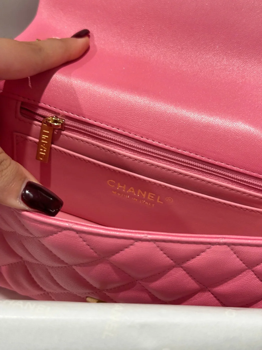 Chanel Classic Flap Mini Pink Gold Hardware 20 cm Bag product view 2