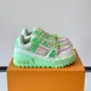 Louis Vuitton Men Light Green Leather Sneakers product view 1