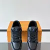 Louis Vuitton Men Black Leather Sneakers With Multicolor Accents product view 6