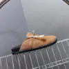 Hermès Women Brown Haircalf Leather Slippers product view 2