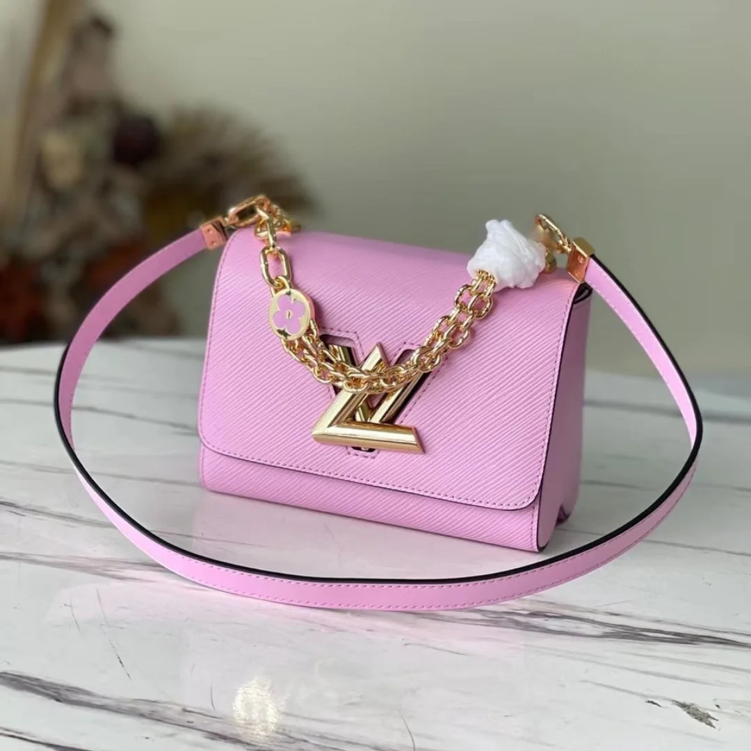 Louis Vuitton Twist Pink Handbags With Lock Gold 24 cm product view 1