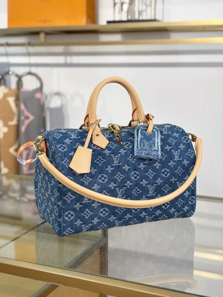 Louis Vuitton Monogram Denim Speedy Soft 30 bag product view 3