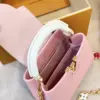 Louis Vuitton Capucines Handbags Pink Lock Gold 21 cm product view 5