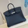 Hermès Birkin 30 Dakr Blue Togo Leather Palladium Hardware Bag product view 3