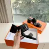 Hermès Women Black Leather Buckle Mules product view 5