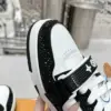 Louis Vuitton Women Black White Leather Sneakers product view 2