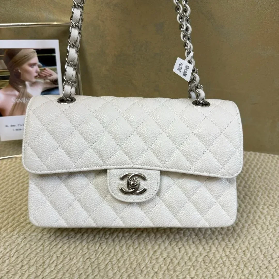 Chanel classic flap white small Bag product view 1