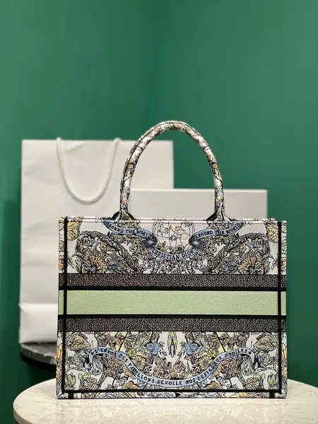 Dior Book Tote Women’s Handbag Embroidered Fabric Size 36 cm product view 2