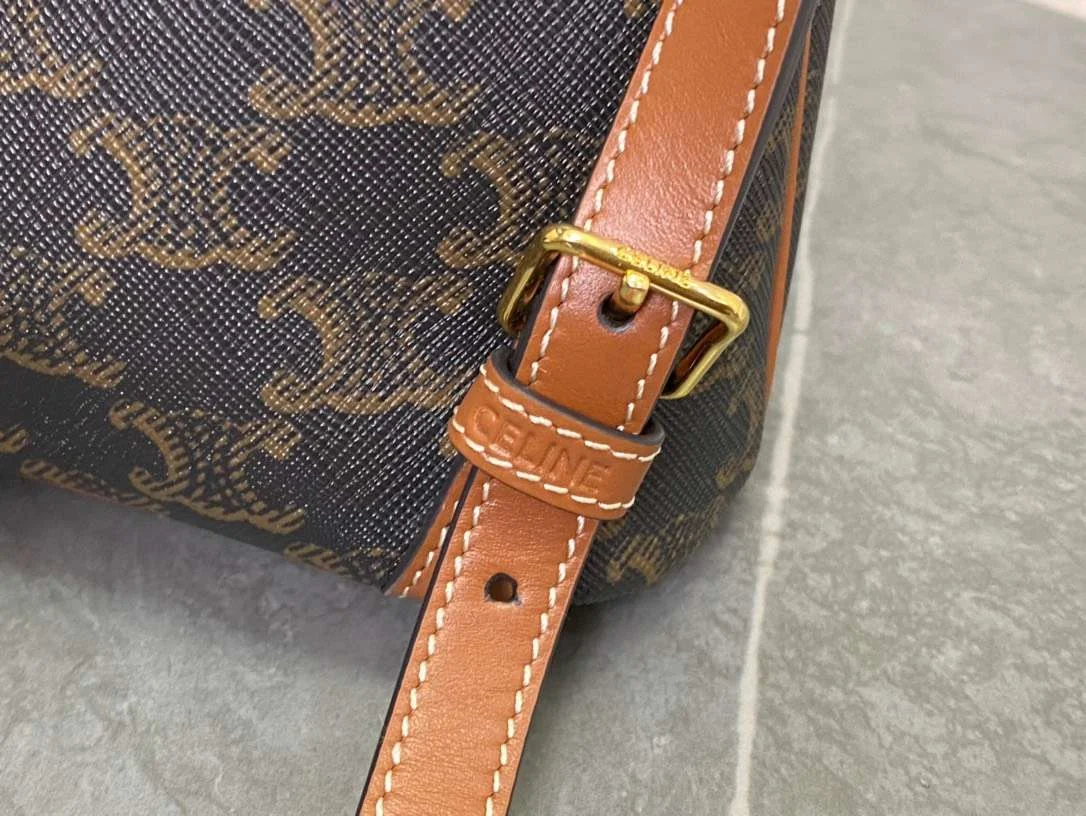 Celine Folco Backpack Mixed Pattern Brown 17x20x10cm product view 4