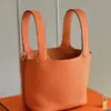 Hermès Picotin 18 Orange Togo Leather Gold Hardware Bag product view 9