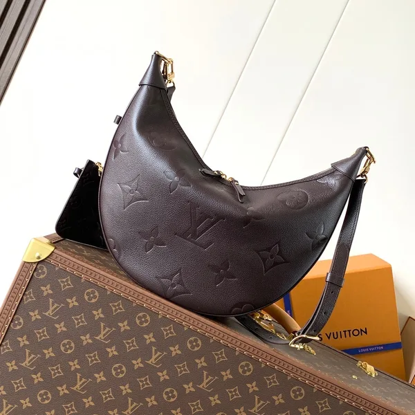 Louis Vuitton Loop Hobo 38 In Dark Brown Monogram Calfskin Embossed Logo Bag product photo