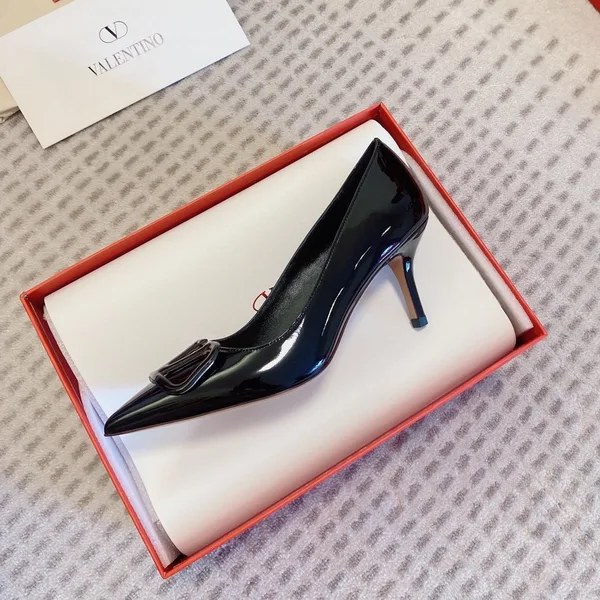 Valentino Women Black Patent Leather Pumps product view 3