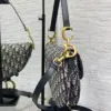 Dior Saddle Bag in blue Dior Oblique jacquard product view 4