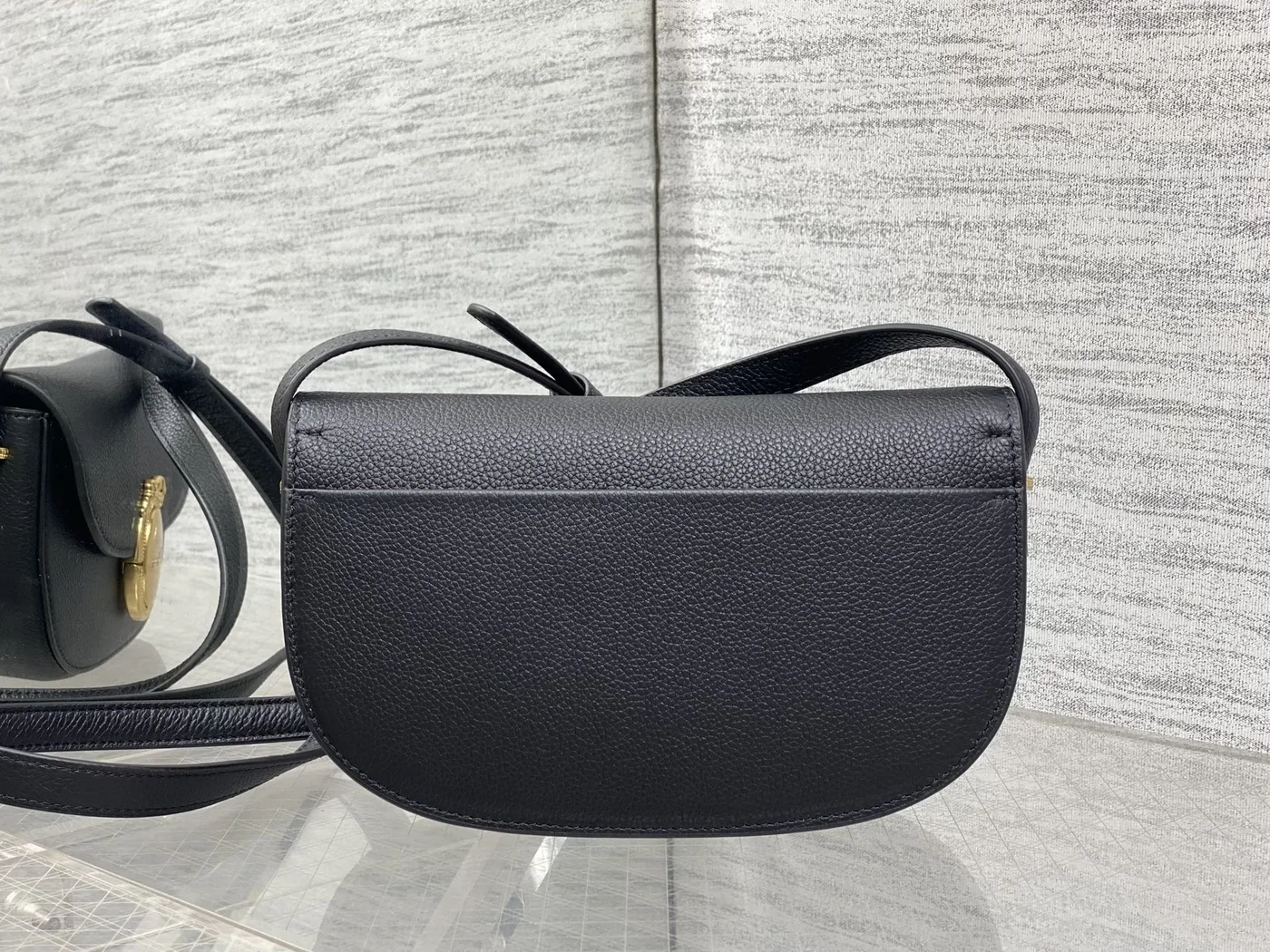Dior Small Dior Médaillon Flap Bag in black product view 2