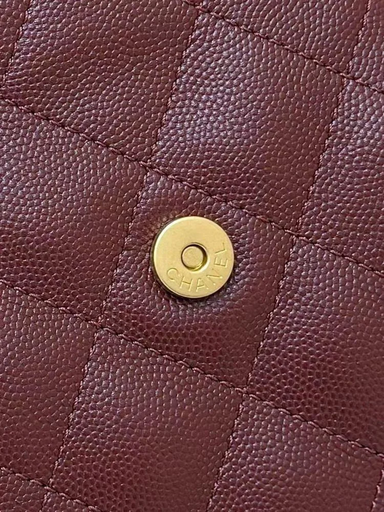 Chanel 25 Small Burgundy Gold Hardware Bag product view 7