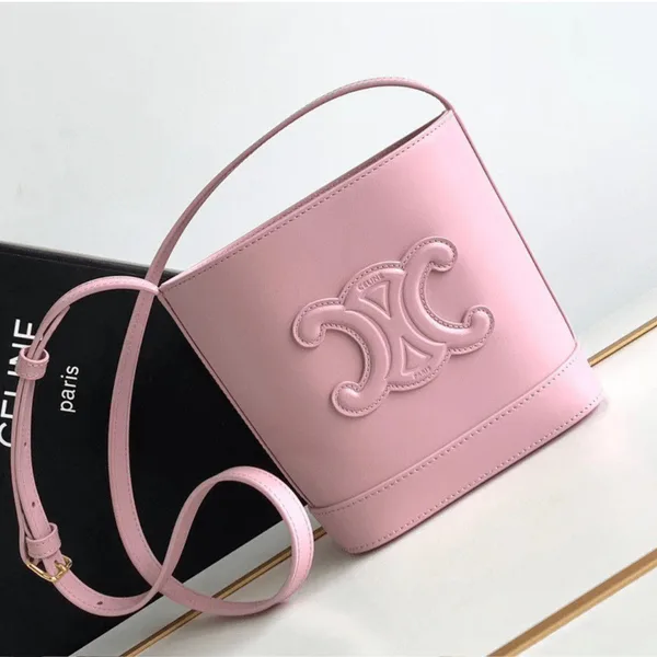 Celine Small Bucket Cuir Triomphe Mini Pink Bag 19.5x16x7cm product view 1