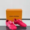 Louis Vuitton Men Red Leather Sneakers product view 5