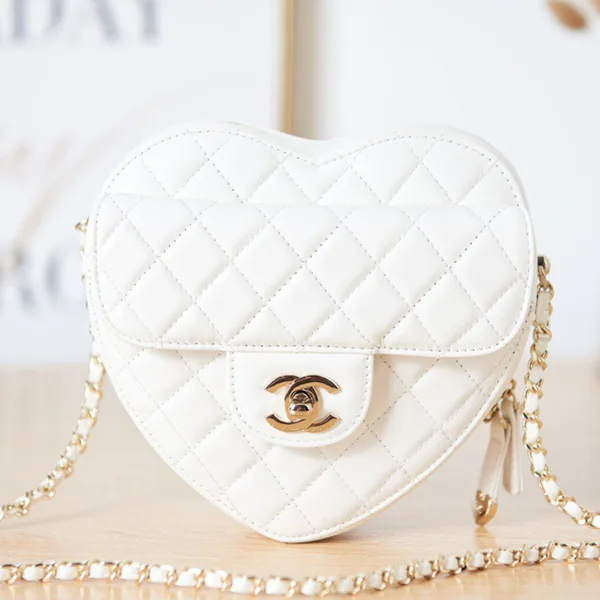 Chanel The One Handbags Smooth Leather Heart-Pattern Milk Lock Gold 16.5x18x6.5 cm product view 1