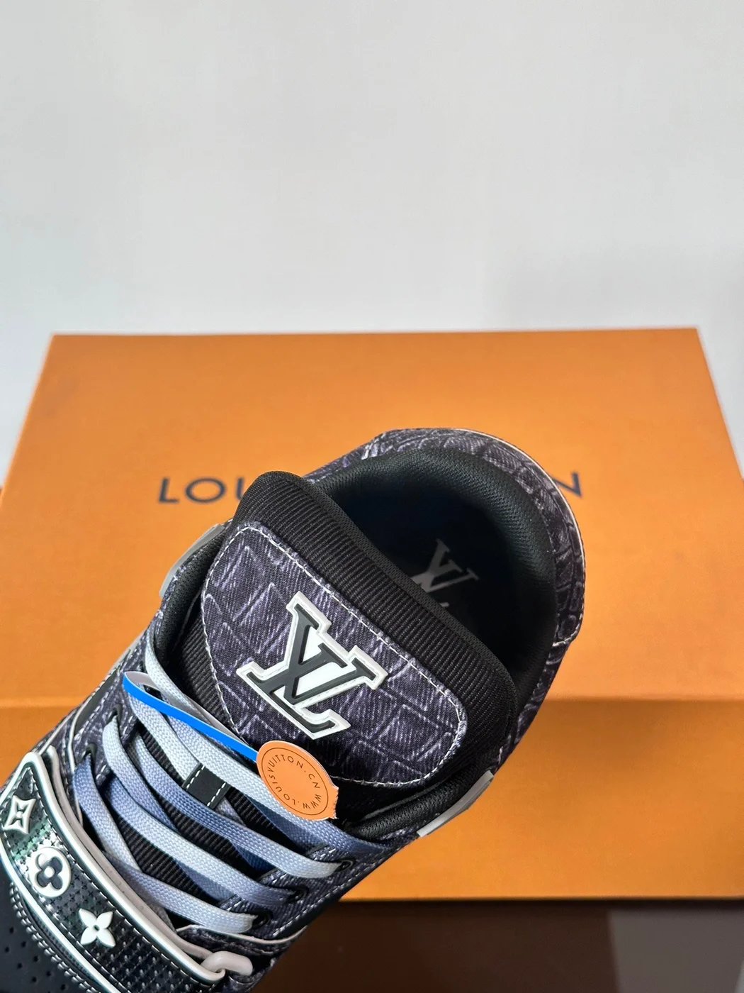 Louis Vuitton Men Black Fabric Sneakers product view 5