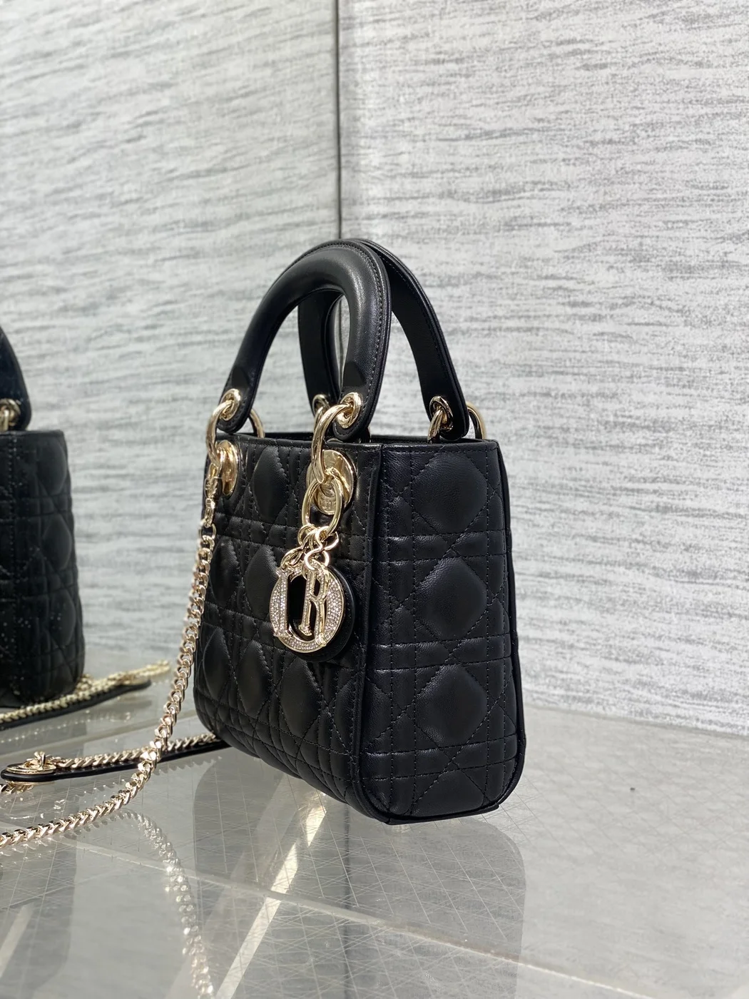 Dior Mini Lady Dior bag in Black product view 4