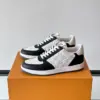 Louis Vuitton Men Black White Leather Sneakers product view 3