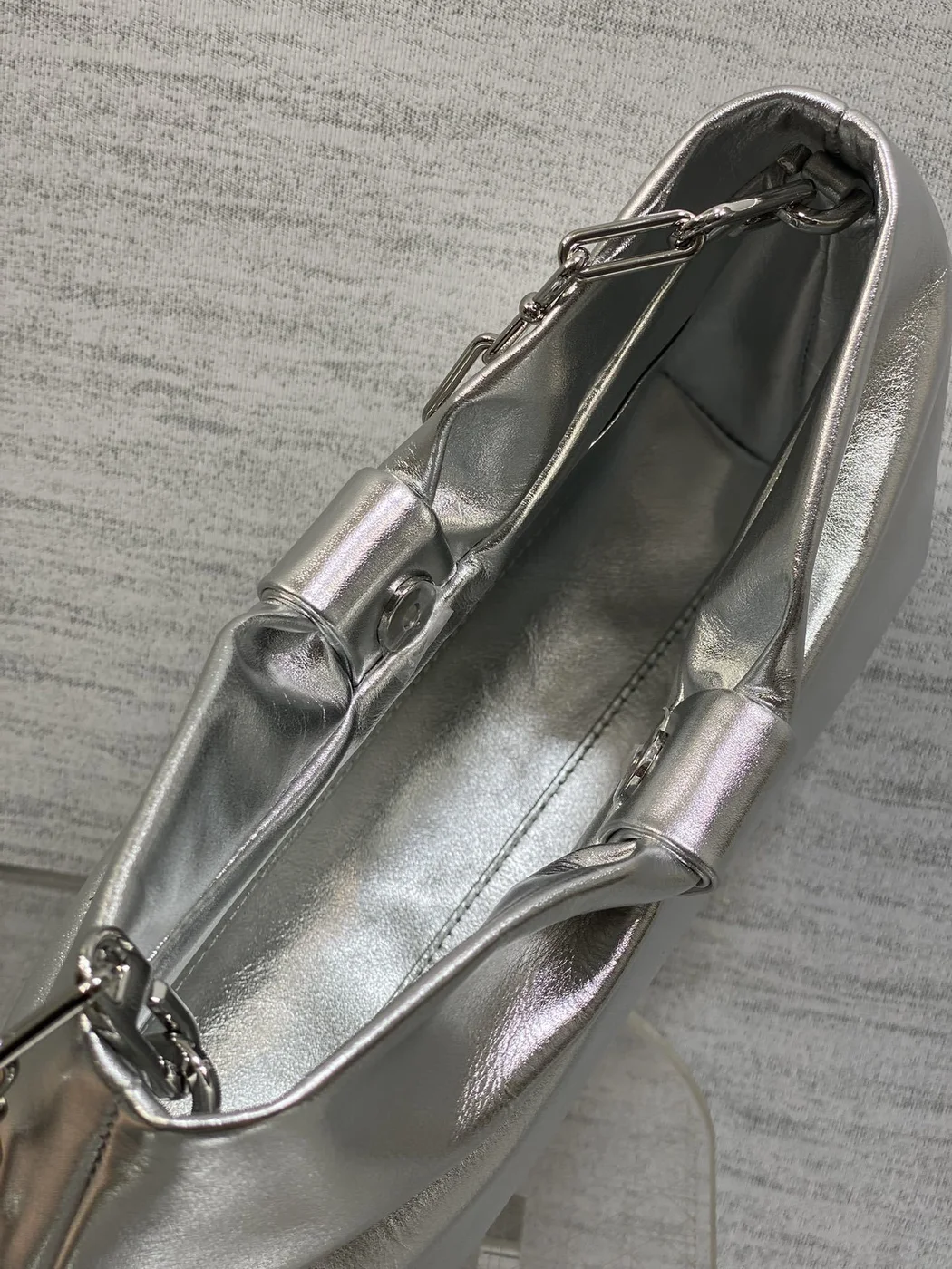 Dior Bow Bag Silver Lambskin product view 6