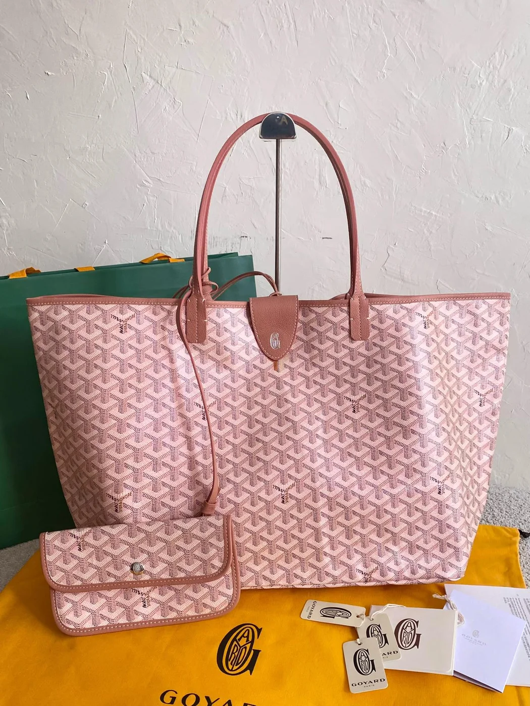 Goyard Green Goyardine Coated Canvas and Leather Saint Louis GM Tote product view 2