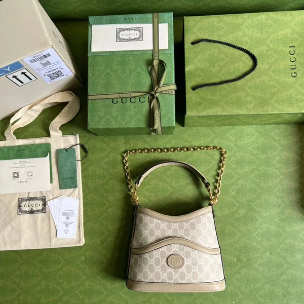 Gucci Handle Bag with Gucci Logo Pattern 25x21cm product view 7