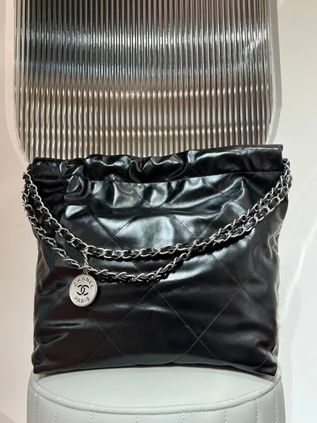 Chanel 22 Small Black Silver Hardware Bag product view 6