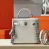 Hermès Kelly 25 Himalaya Albino Crocodile Leather Palladium Hardware Bag product view 3