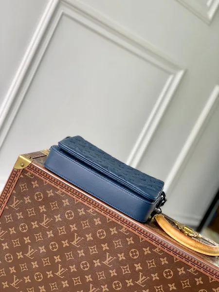 Louis Vuitton Trio Messenger 25 In Blue Monogram Shadow Calfskin Bag product view 5