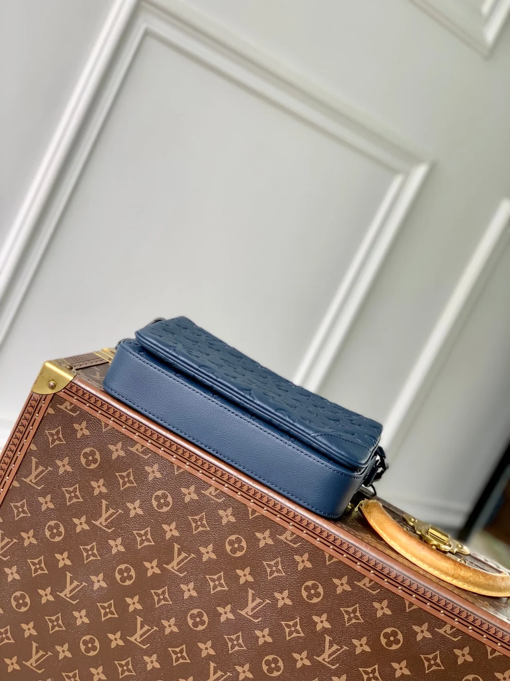 Louis Vuitton Trio Messenger 25 In Blue Monogram Shadow Calfskin Bag product view 5