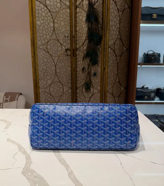 Goyard Anjou PM Reversible Tote Bag in Blue Goyardine product view 2