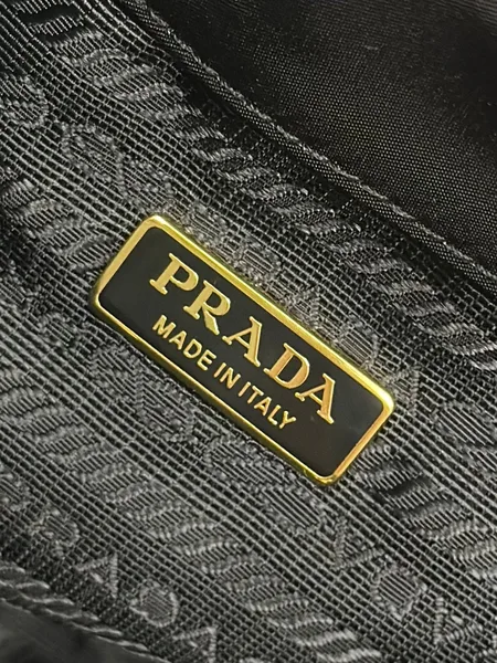 Prada Bucket Bag 19 In Black Re-Nylon And Calfskin Handle product view 4