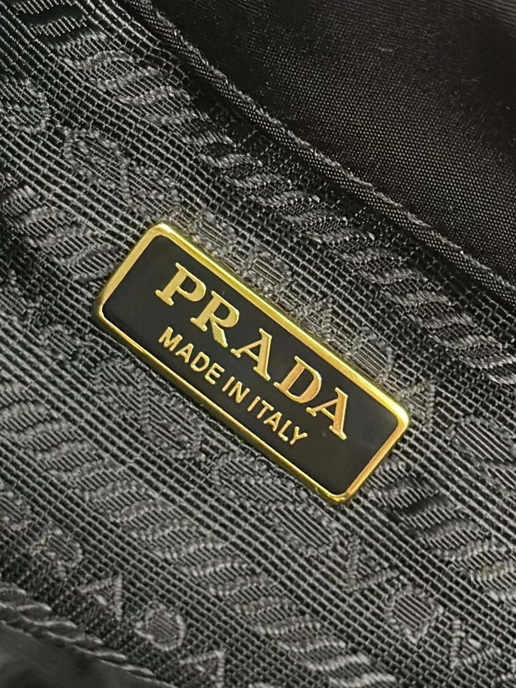 Prada Bucket Bag 19 In Black Re-Nylon And Calfskin Handle product view 4