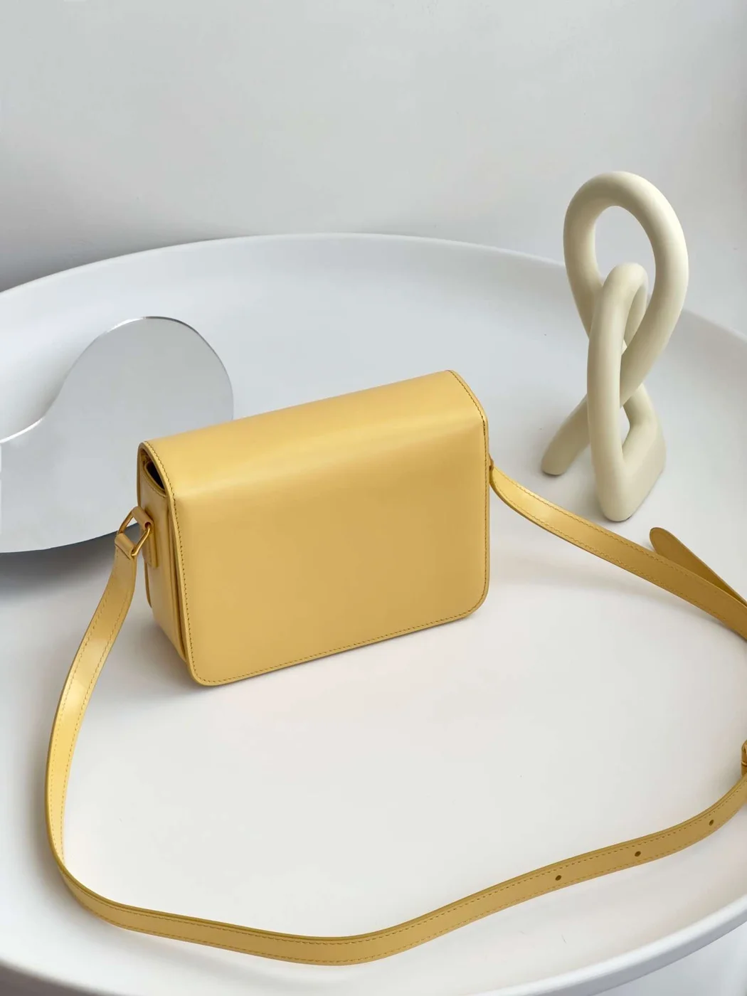 Celine Mini Handbag Orange Yellow Smooth Leather 19 cm product view 2